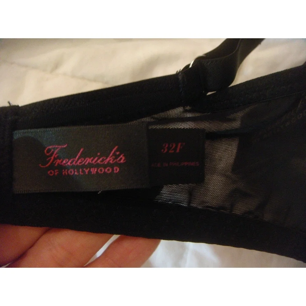 Fredericks of Hollywood black‎ flower Karoline underwire lightly padded 32F bra